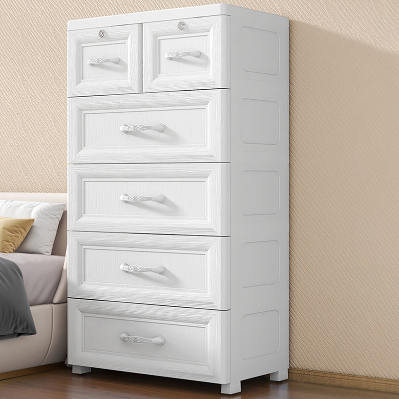 Contemporary Baby Dresser Plastic Kids Furniture for Bedroom