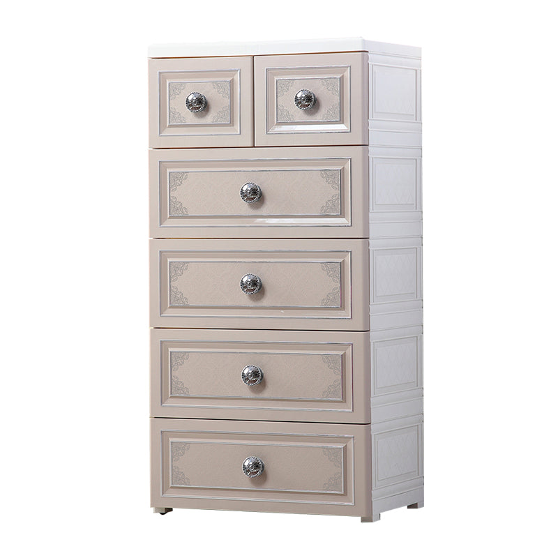 Scandinavian Vertical Nursery Dresser Plastic Kids Furniture with Drawers for Bedroom