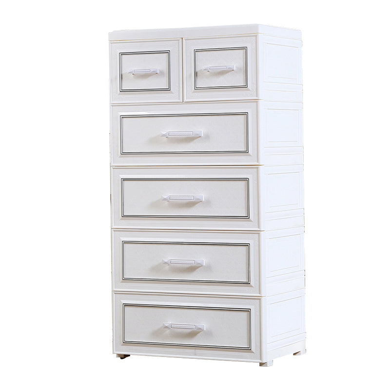 Scandinavian Vertical Nursery Dresser Plastic Kids Furniture with Drawers for Bedroom