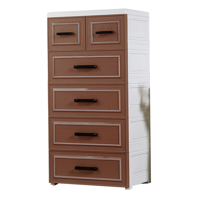 Scandinavian Vertical Nursery Dresser Plastic Kids Furniture with Drawers for Bedroom