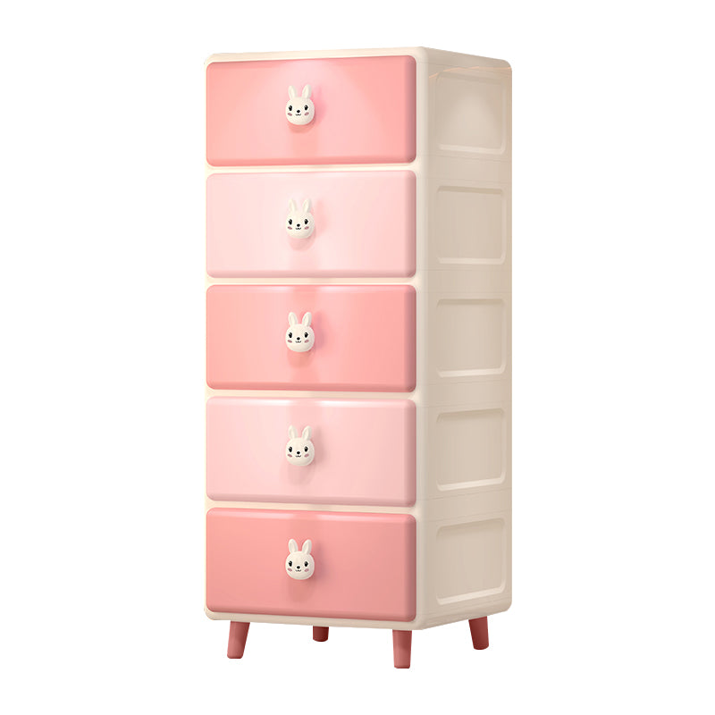 Scandinavian Baby Dresser Vertical Plastic Kids Furniture with Drawers for Bedroom