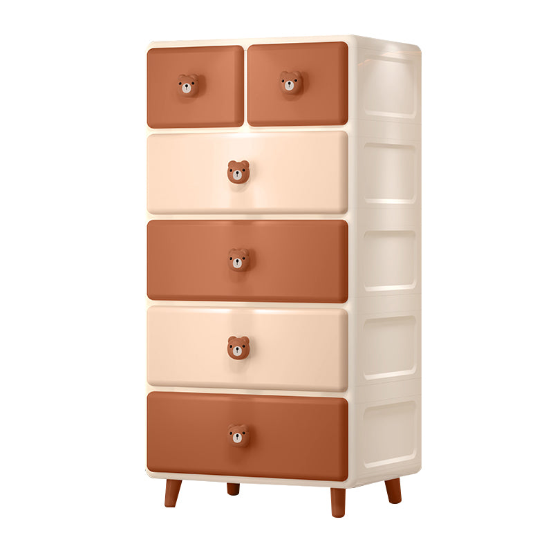 Scandinavian Baby Dresser Vertical Plastic Kids Furniture with Drawers for Bedroom