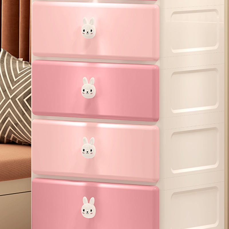 Scandinavian Baby Dresser Vertical Plastic Kids Furniture with Drawers for Bedroom