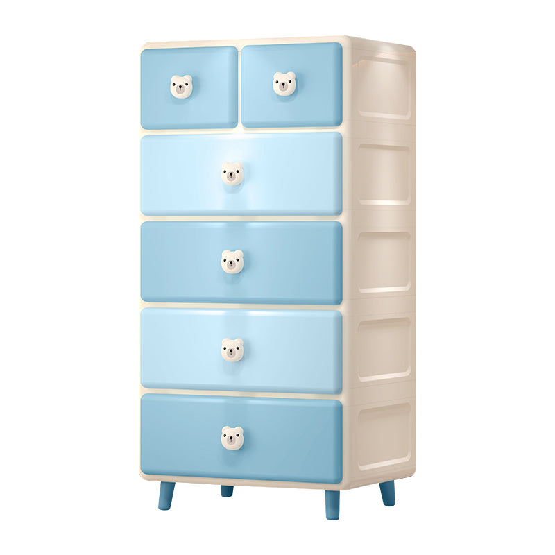 Scandinavian Baby Dresser Vertical Plastic Kids Furniture with Drawers for Bedroom