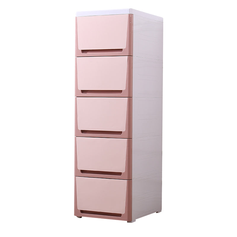 Scandinavian Vertical Baby Dresser Plastic Kids Furniture with Drawers for Bedroom