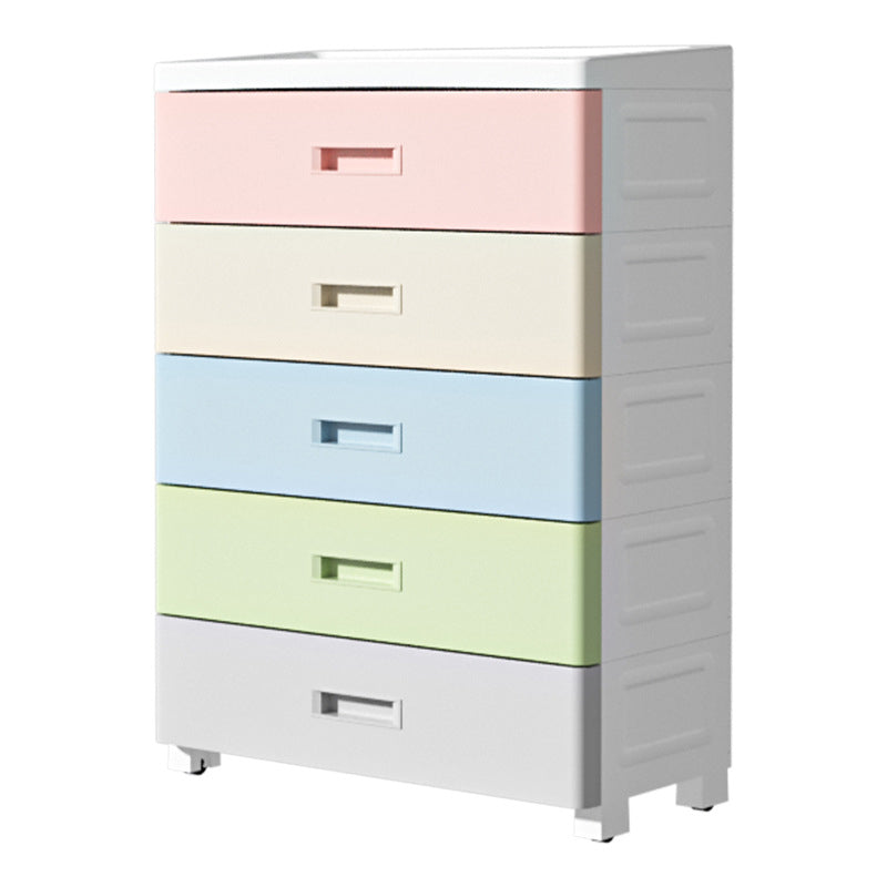 Plastic Chest Kids Nightstand Modern Nursery Dresser , 11.7-inch Width