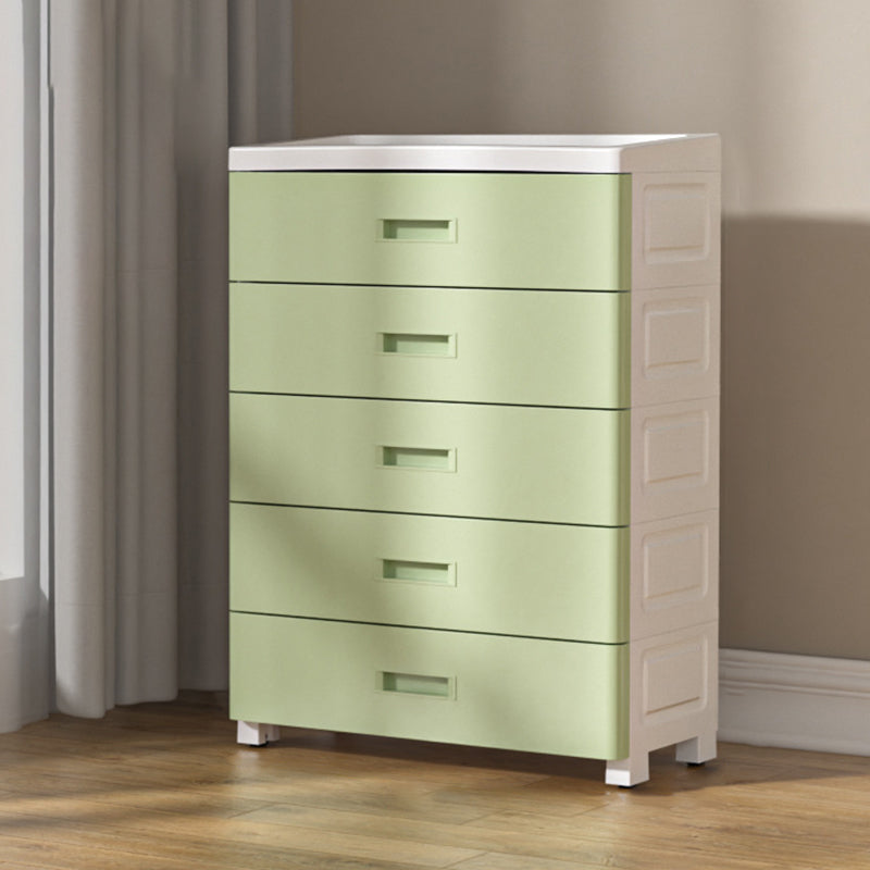 Plastic Chest Kids Nightstand Modern Nursery Dresser , 11.7-inch Width