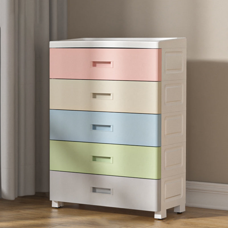 Plastic Chest Kids Nightstand Modern Nursery Dresser , 11.7-inch Width