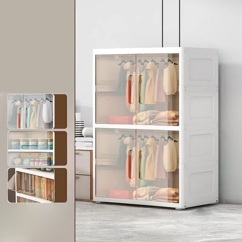 Modern Style Kids Closet Plastic Door Included Kid's Wardrobe for Home