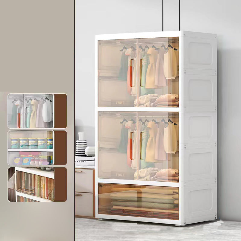 Modern Style Kids Closet Plastic Door Included Kid's Wardrobe for Home