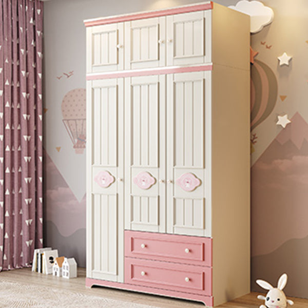 Manufactured Wooden Kids Closet Bedroom Wardrobe Closet with Cloth Rod