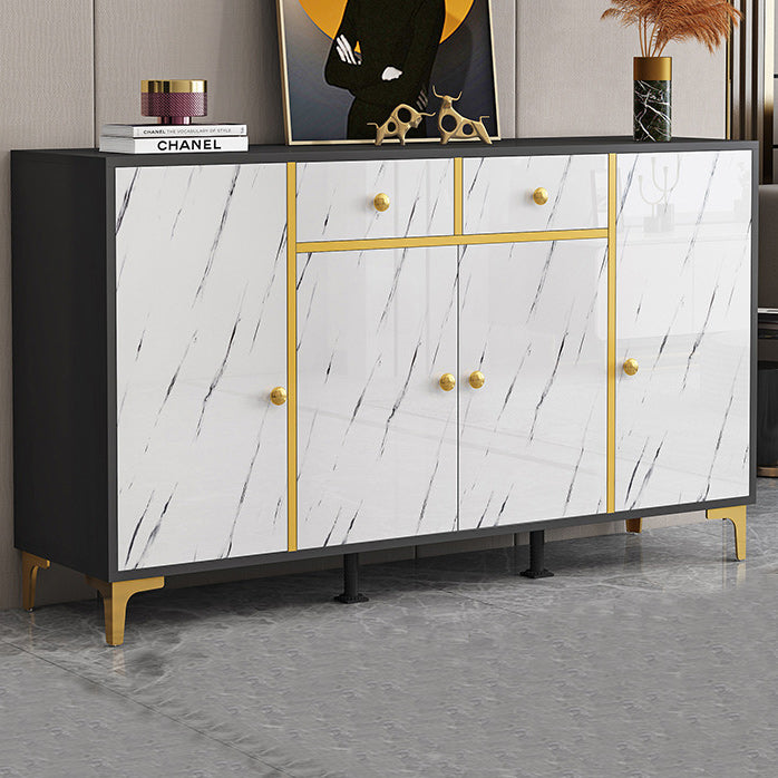 Wood Side Board Modern Style Sideboard with Drawers and Cabinets