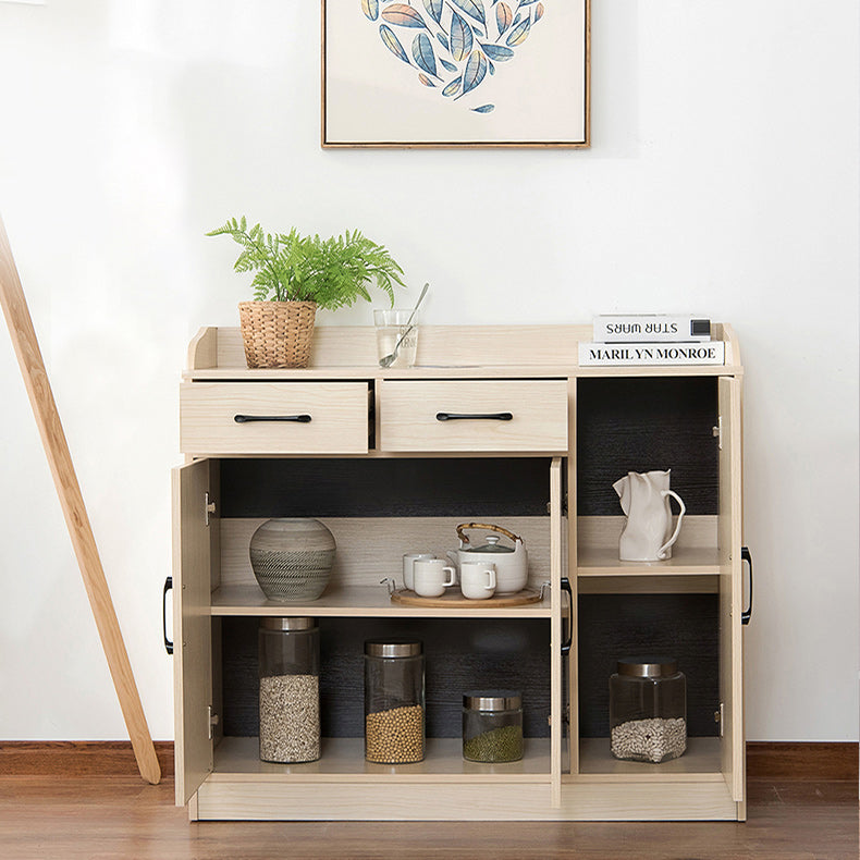 Wood Side Board Modern Style Sideboard with Drawers and Cabinets