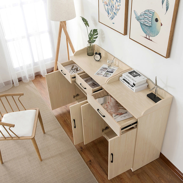 Wood Side Board Modern Style Sideboard with Drawers and Cabinets