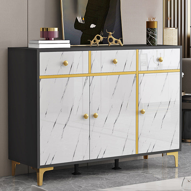 Wood Side Board Modern Style Sideboard with Drawers and Cabinets