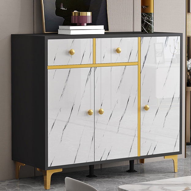 Wood Side Board Modern Style Sideboard with Drawers and Cabinets