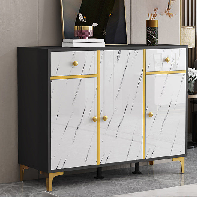 Wood Side Board Modern Style Sideboard with Drawers and Cabinets