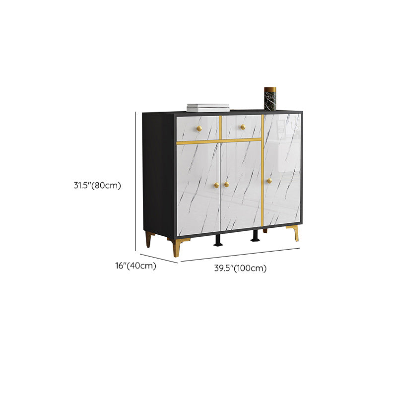 Wood Side Board Modern Style Sideboard with Drawers and Cabinets