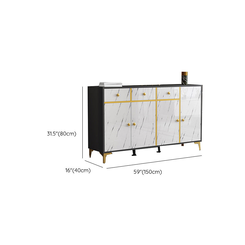 Wood Side Board Modern Style Sideboard with Drawers and Cabinets