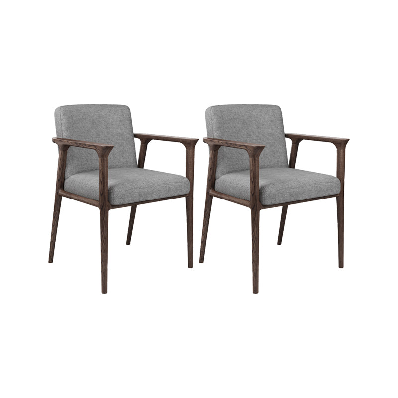 Solid Wood Arm Chair Upholstered Modern Dining Chair for Home