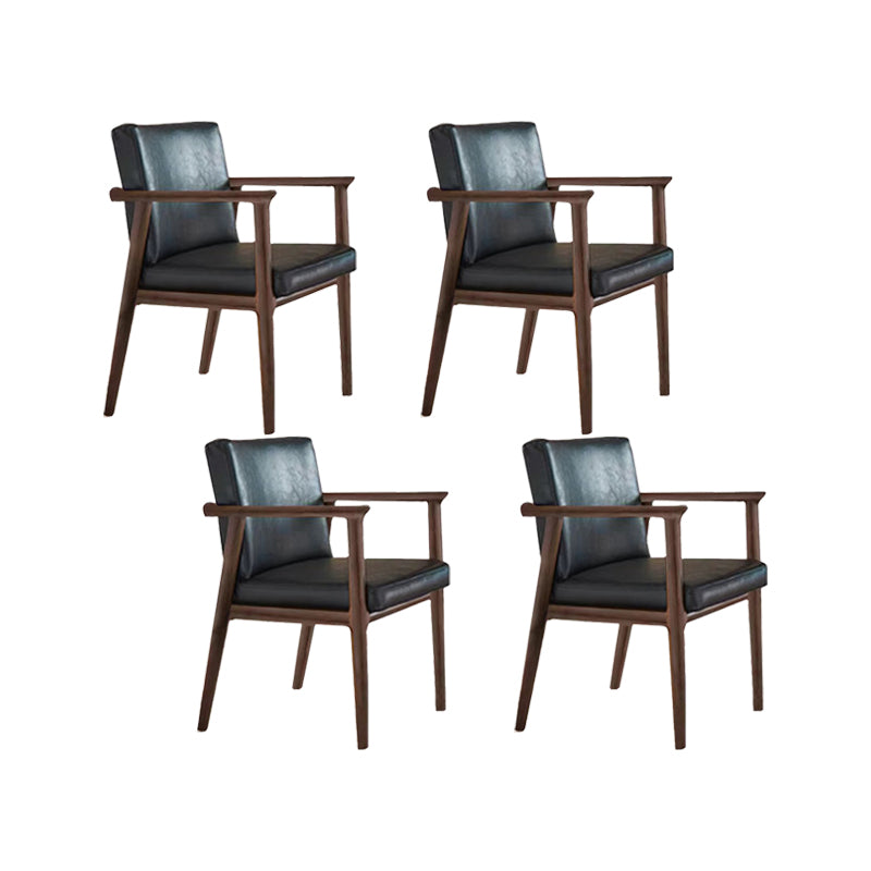 Solid Wood Arm Chair Upholstered Modern Dining Chair for Home