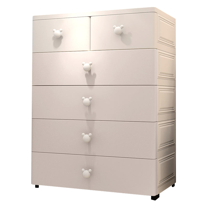 Vertical Modern Nursery Dresser 6 Drawers Kids Nightstand, 24 " Wide