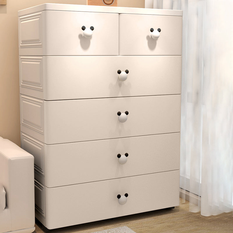 Vertical Modern Nursery Dresser 6 Drawers Kids Nightstand, 24 " Wide