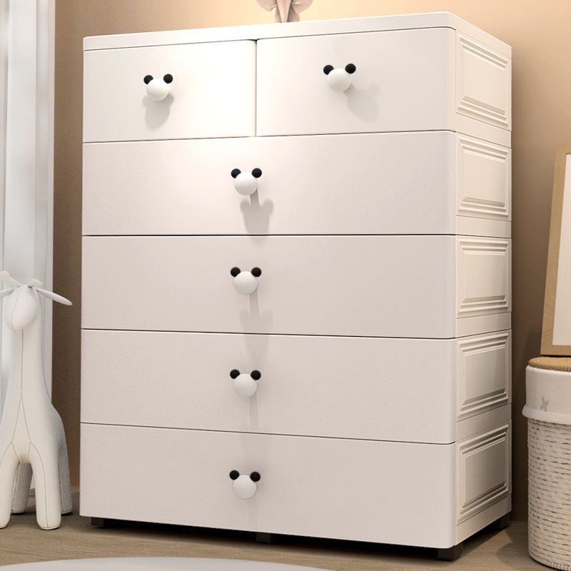 Vertical Modern Nursery Dresser 6 Drawers Kids Nightstand, 24 " Wide