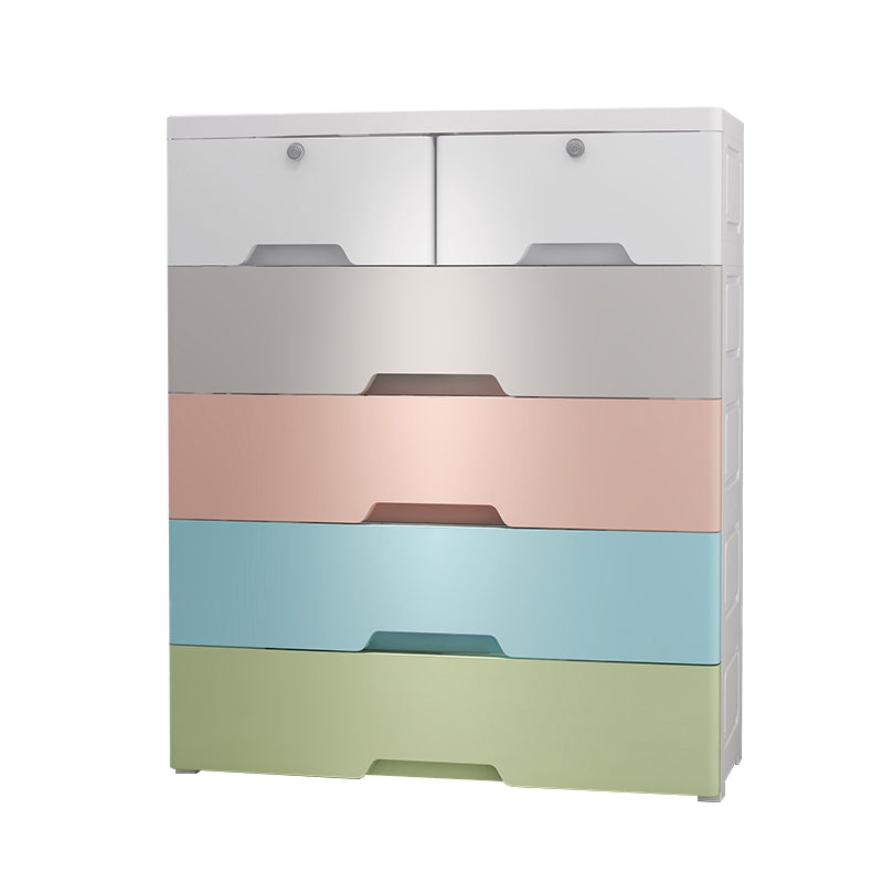 Vertical Scandinavian Kids Furniture 6 Drawers Kids Dresser Set