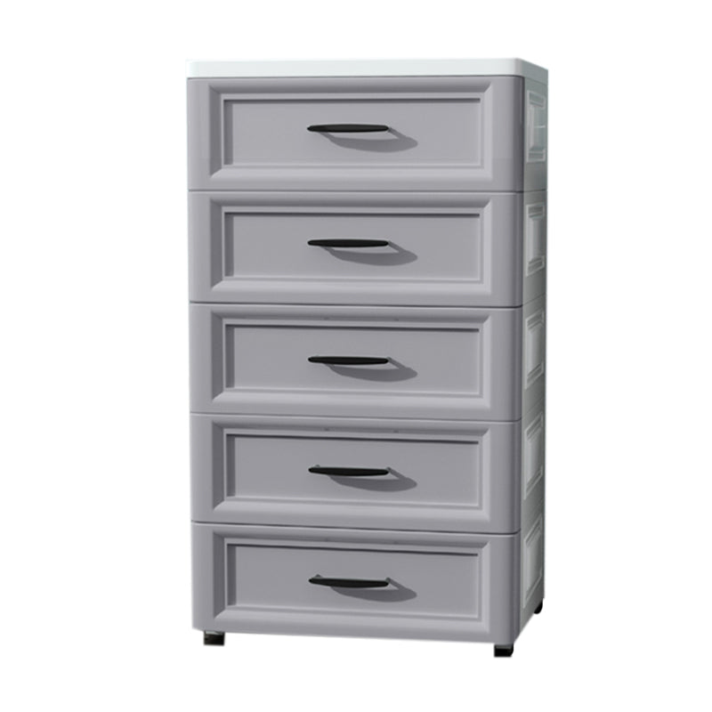 10.92 Inch W Modern Nursery Dresser Plastic Chest Kids Nightstand with 5 Drawers