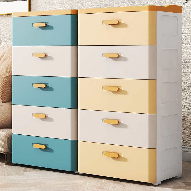 Vertical Scandinavian Kids Nightstand 5 Drawers Nursery Dresser