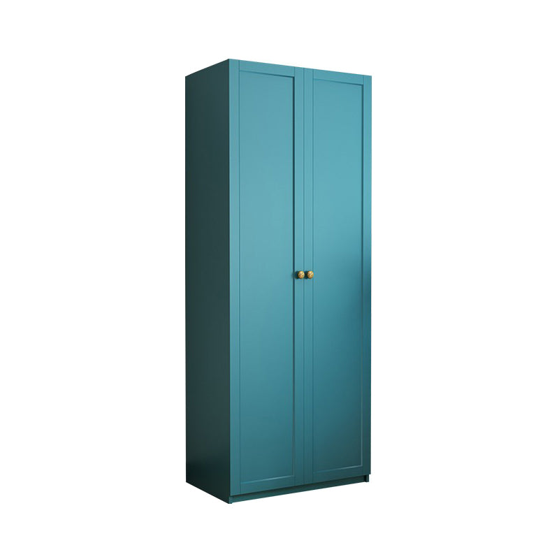 Modern Blue Bedroom Armoire Manufactured Wood Wardrobe Armoire