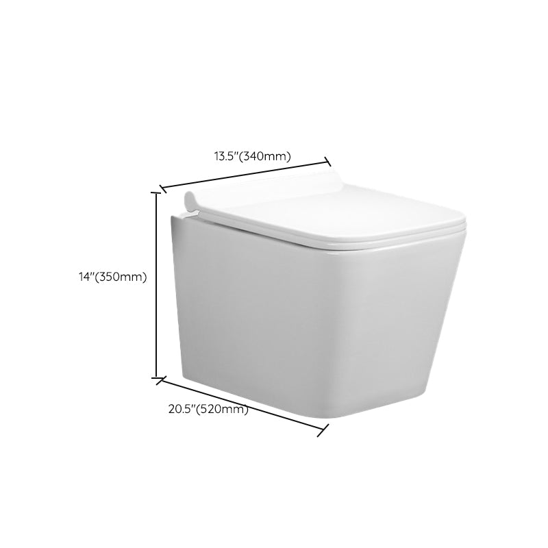 Contemporary 1 Piece Flush Toilet Wall Mount Urine Toilet for Bathroom