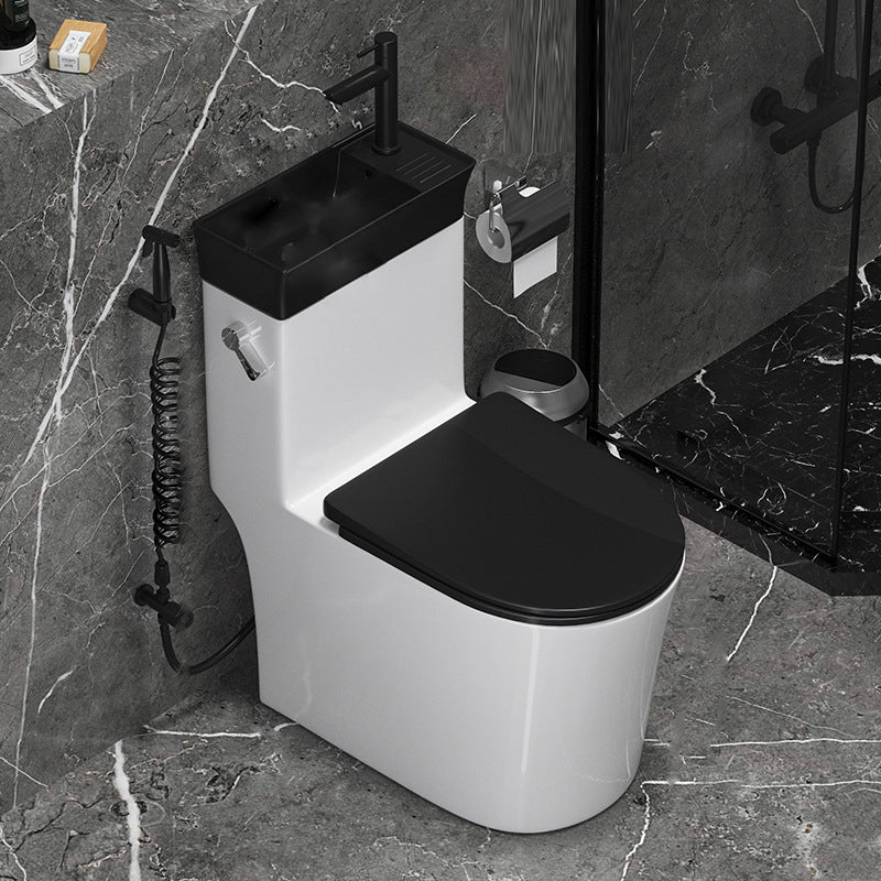 Contemporary 1 Piece Flush Toilet Floor Mounted Urine Toilet for Washroom