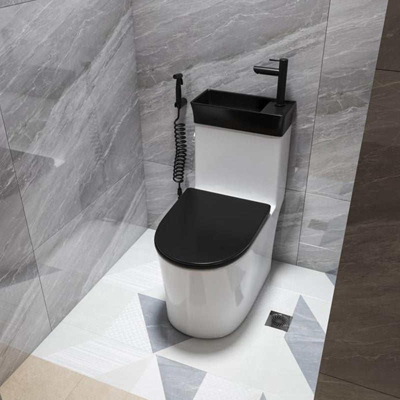 Contemporary 1 Piece Flush Toilet Floor Mounted Urine Toilet for Washroom