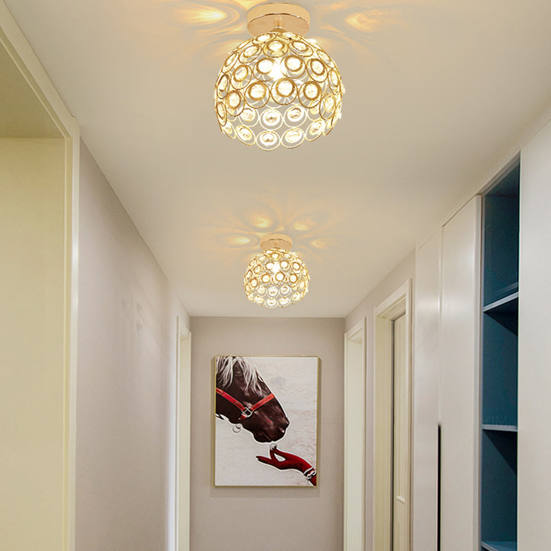 Contemporary Creative Ceiling Lamp Crystal Flush Mount Light Fixture for Bedroom