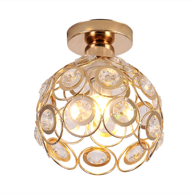 Contemporary Creative Ceiling Lamp Crystal Flush Mount Light Fixture for Bedroom