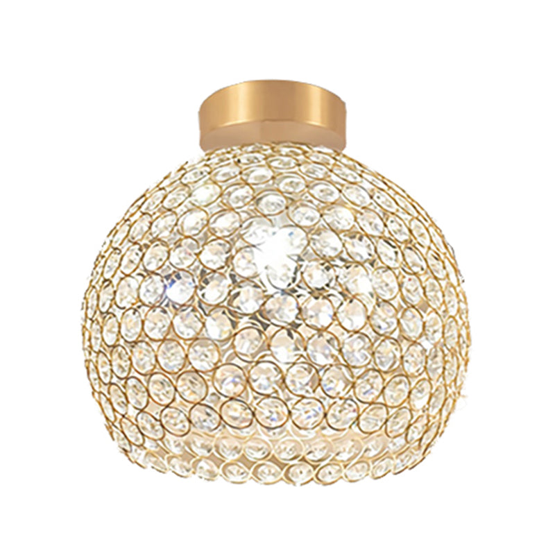 Contemporary Creative Ceiling Lamp Crystal Flush Mount Light Fixture for Bedroom