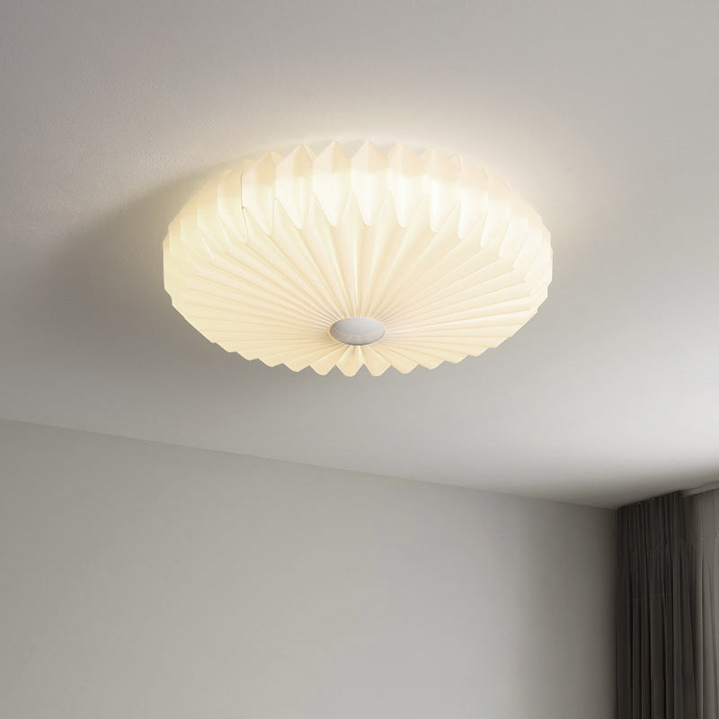 Single White Modernism Flush Mount Lighting Unique Ceiling Light for Bedroom