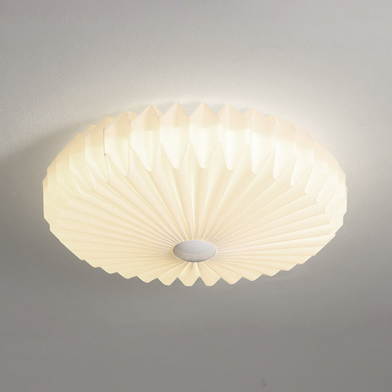 Single White Modernism Flush Mount Lighting Unique Ceiling Light for Bedroom