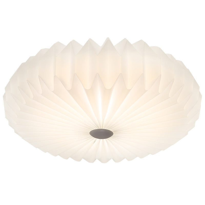 Single White Modernism Flush Mount Lighting Unique Ceiling Light for Bedroom