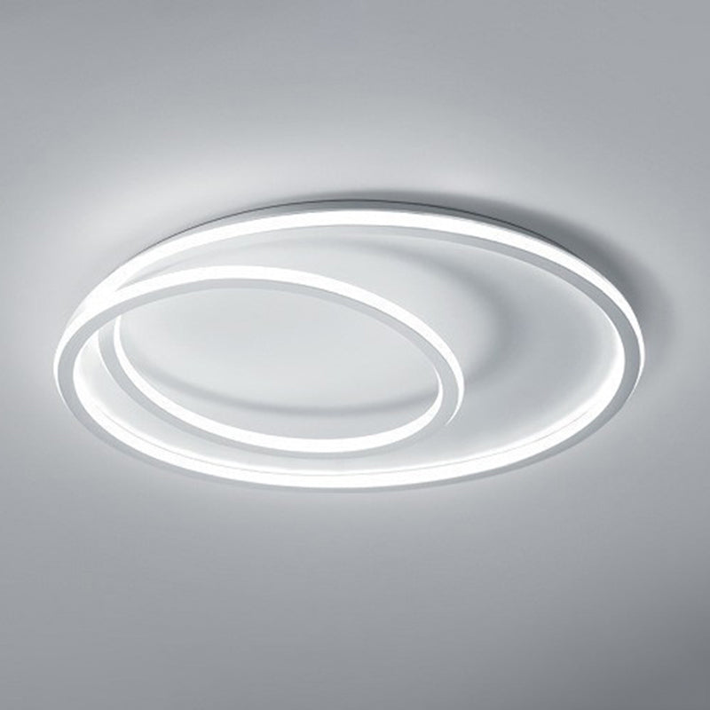 Single Modernism White Flush Mount Lighting Unique Ceiling Light for Bedroom