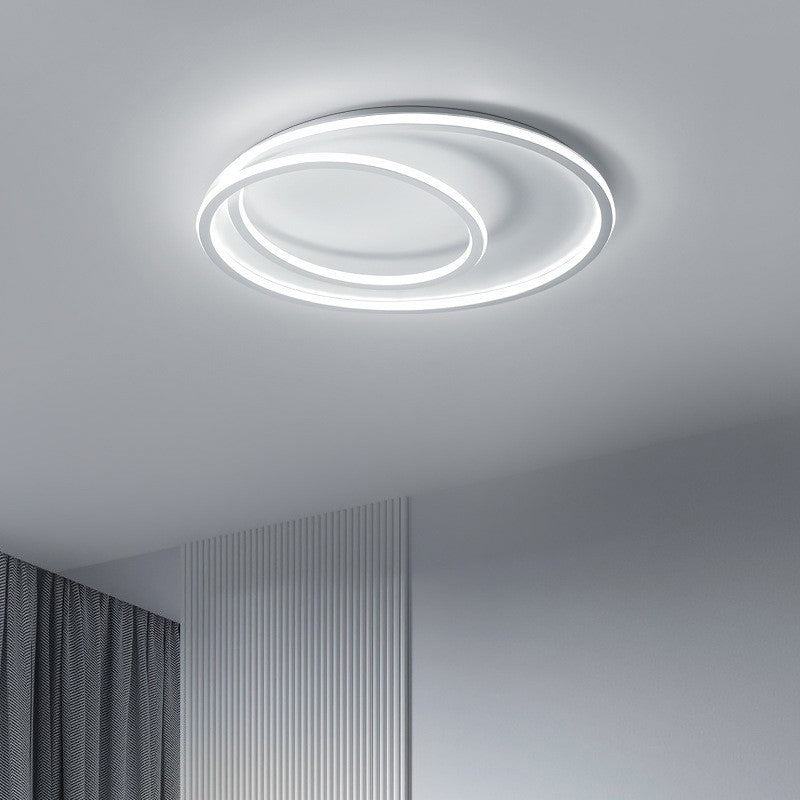 Single Modernism White Flush Mount Lighting Unique Ceiling Light for Bedroom