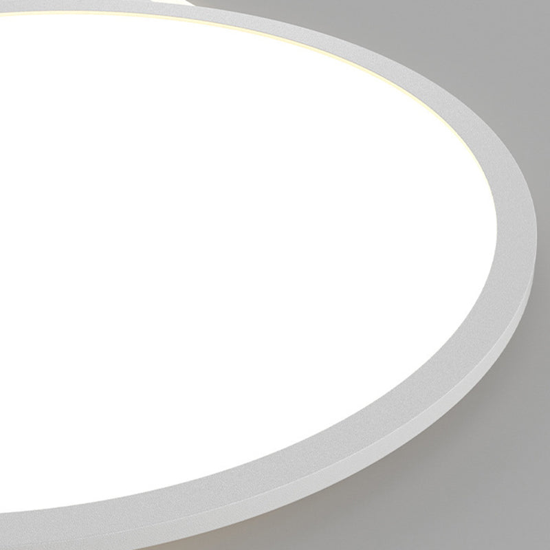 2-Light White Flush Mount Lighting Unique LED Ceiling Light for Bedroom