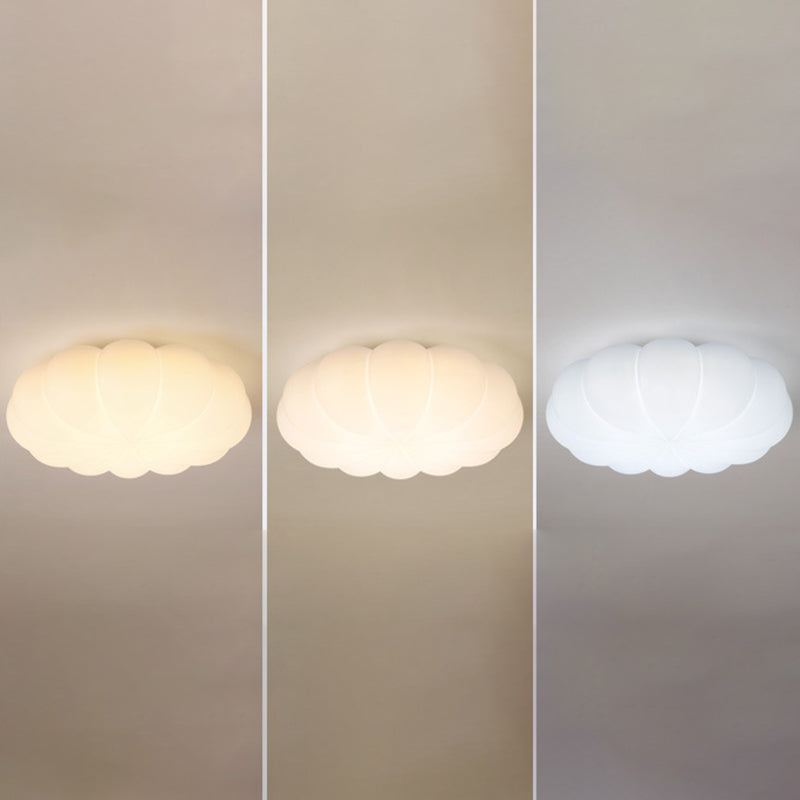 Single White Flush Mount Lighting Acrylic Ceiling Light for Living Room