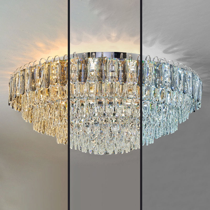 Modern Creative Ceiling Lamp Crystal Flush Mount Light Fixture for Bedroom