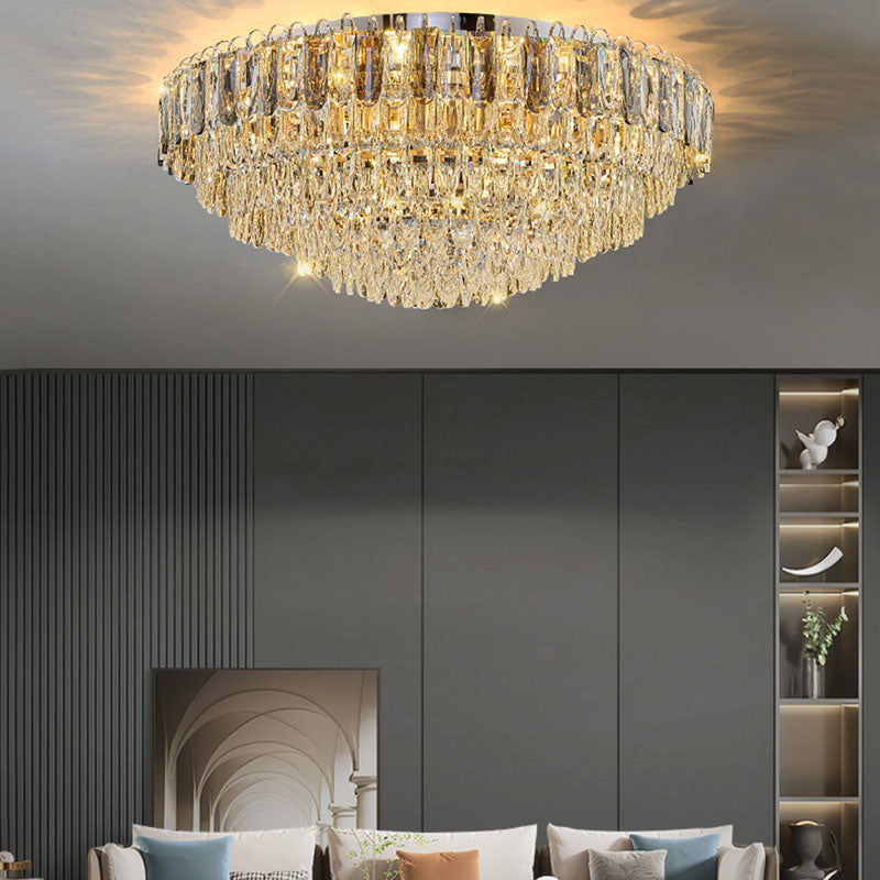 Modern Creative Ceiling Lamp Crystal Flush Mount Light Fixture for Bedroom