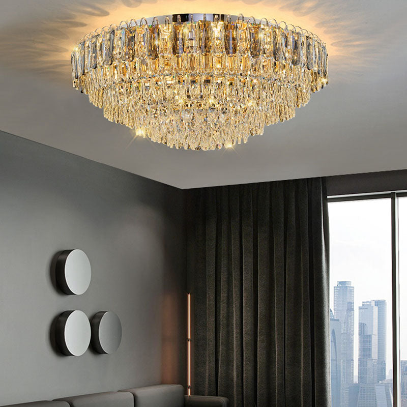 Modern Creative Ceiling Lamp Crystal Flush Mount Light Fixture for Bedroom