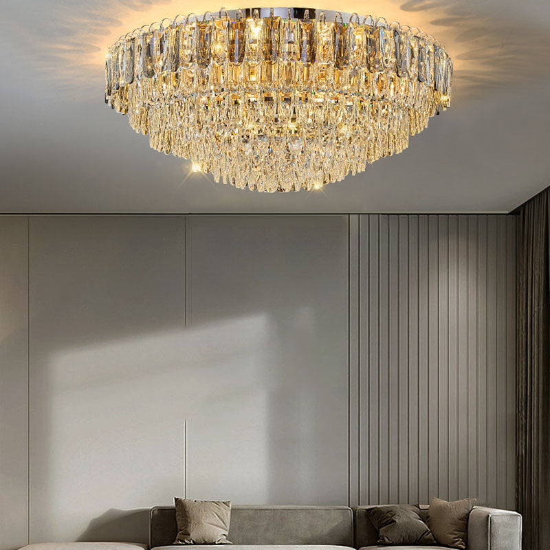 Modern Creative Ceiling Lamp Crystal Flush Mount Light Fixture for Bedroom