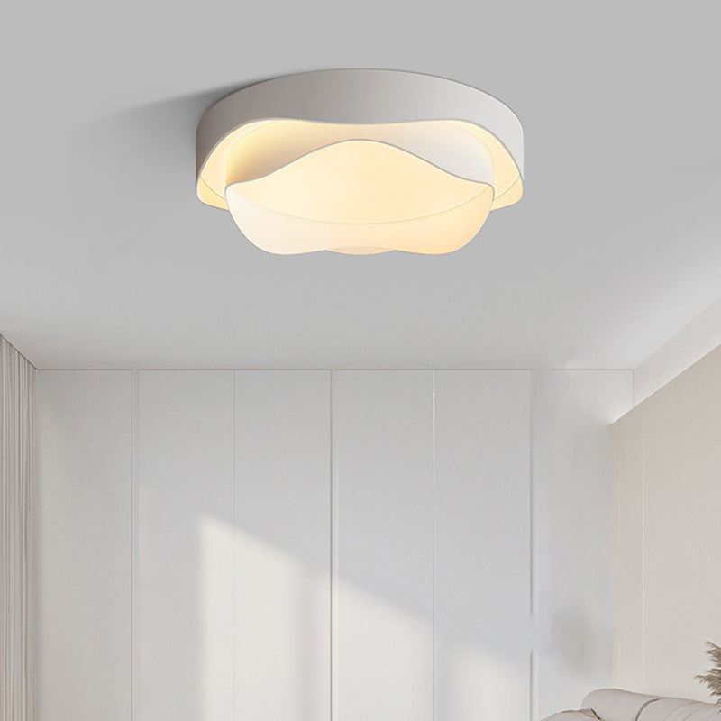 Modern Ceiling Lamp Metal LED Flush Mount Light Fixture with Acrylic Shade for Bedroom